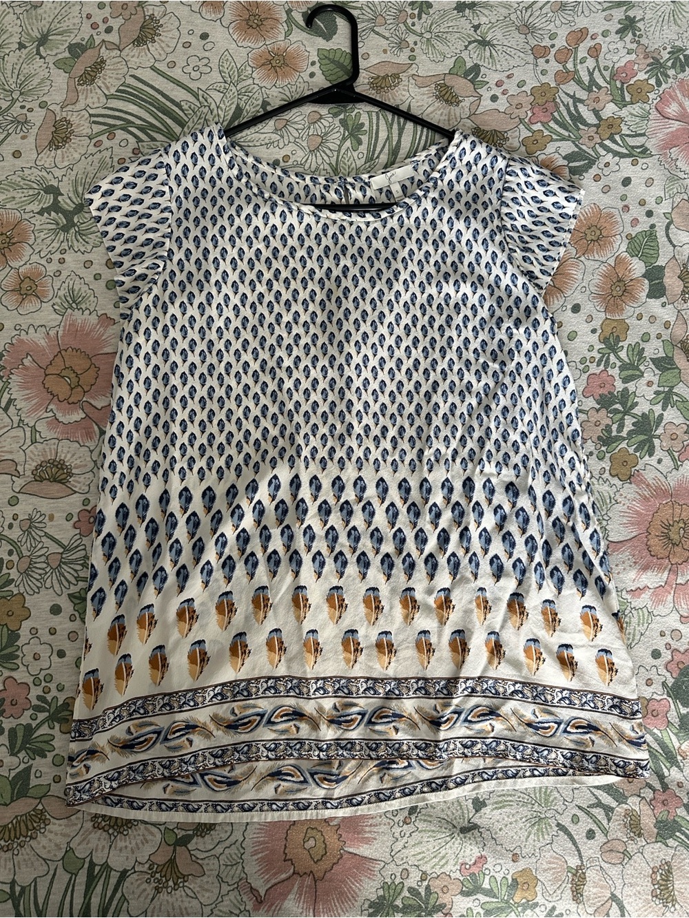 Joie - Silk Blouse with Beautiful Feather Print